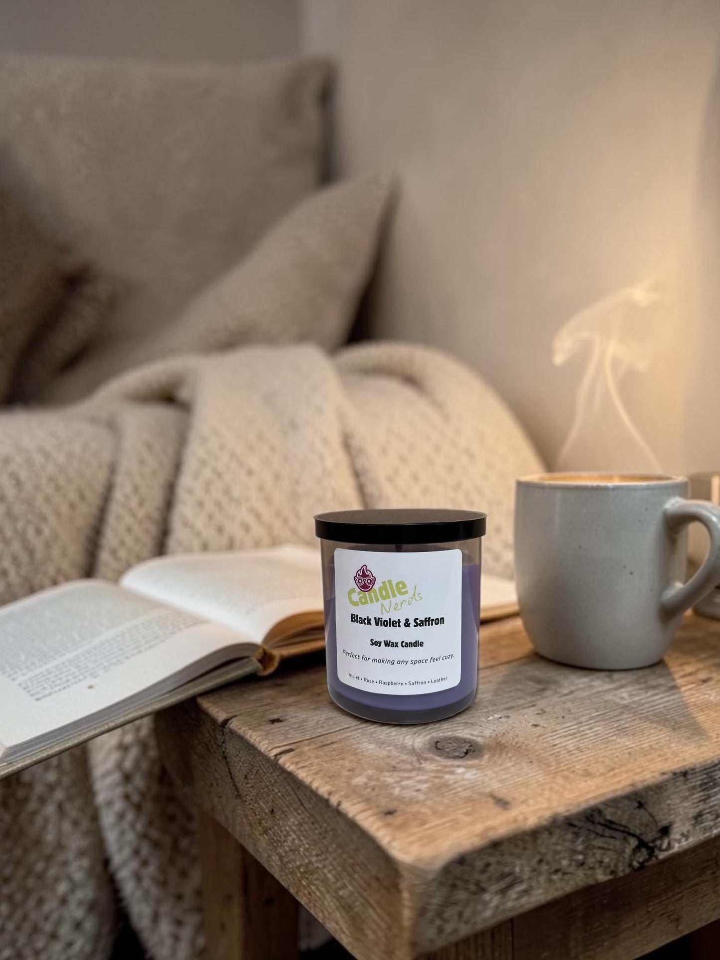 Black Violet & Saffron Soy-Blend Candle